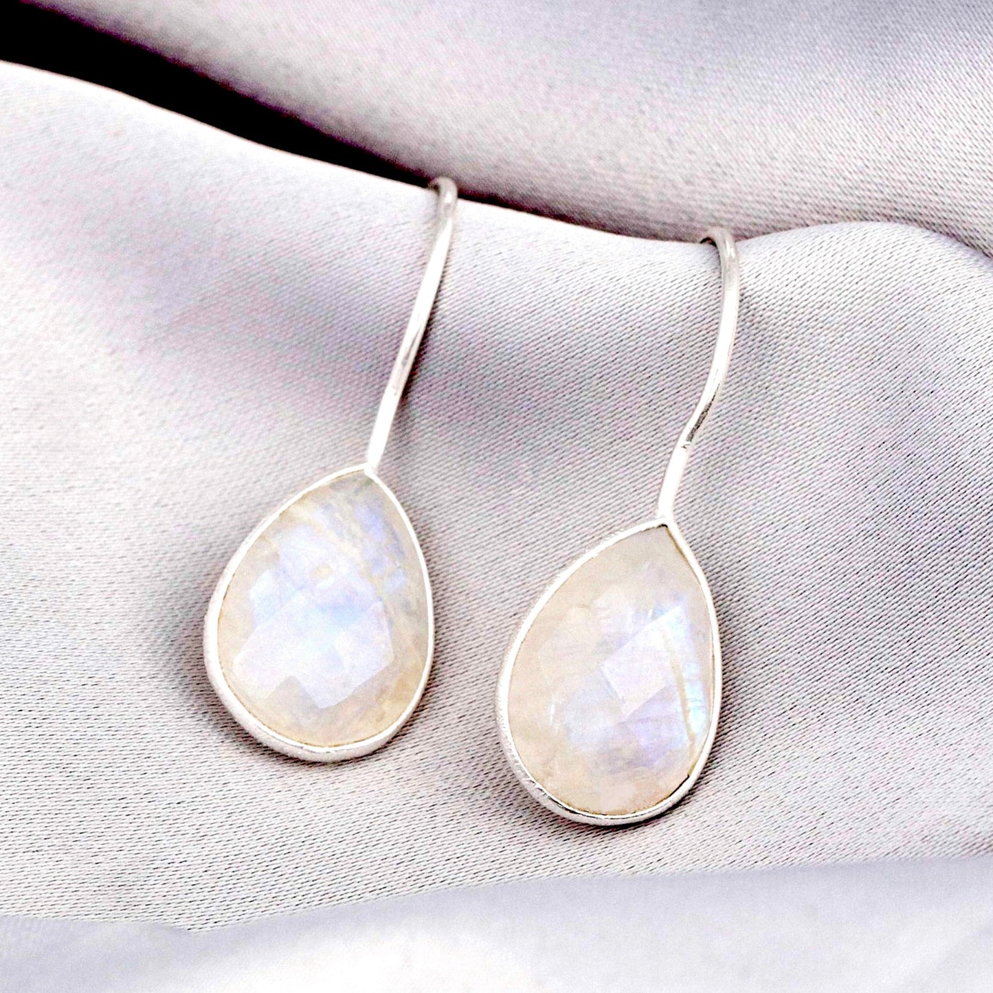 925 Sterling Silver Moonstone Earrings