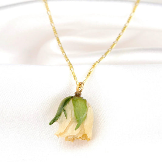 real rose — 925 sterling gilded chain
