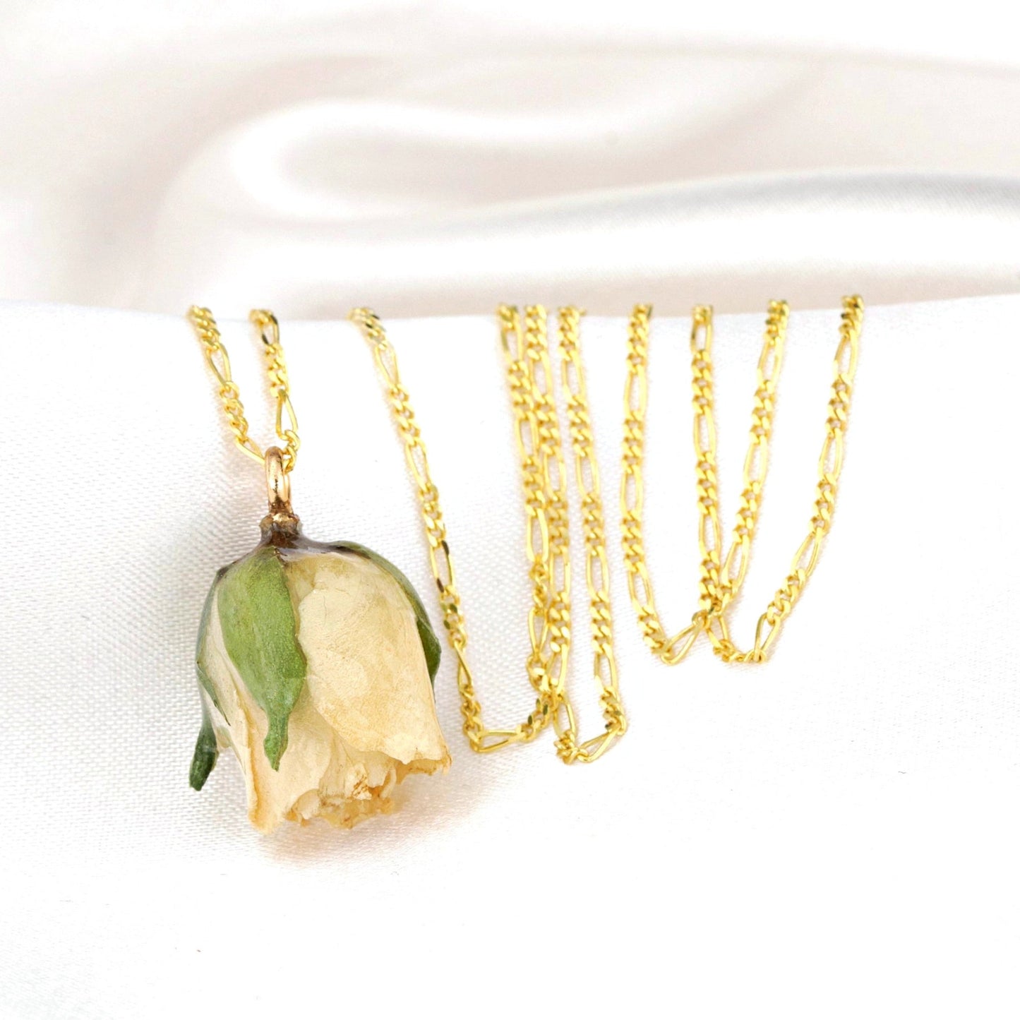 real rose — 925 sterling gilded chain