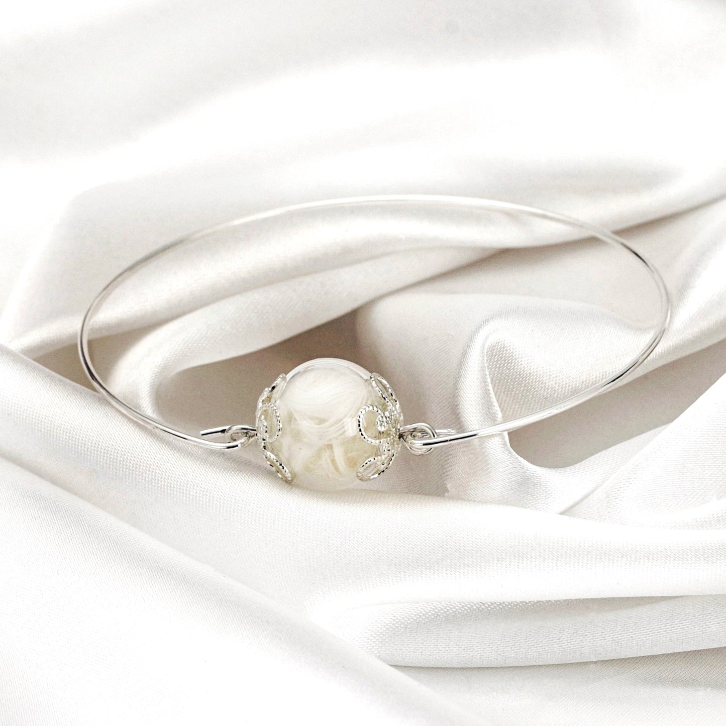 Bangle with real feathers - angel wings jewelry - Retarm-11