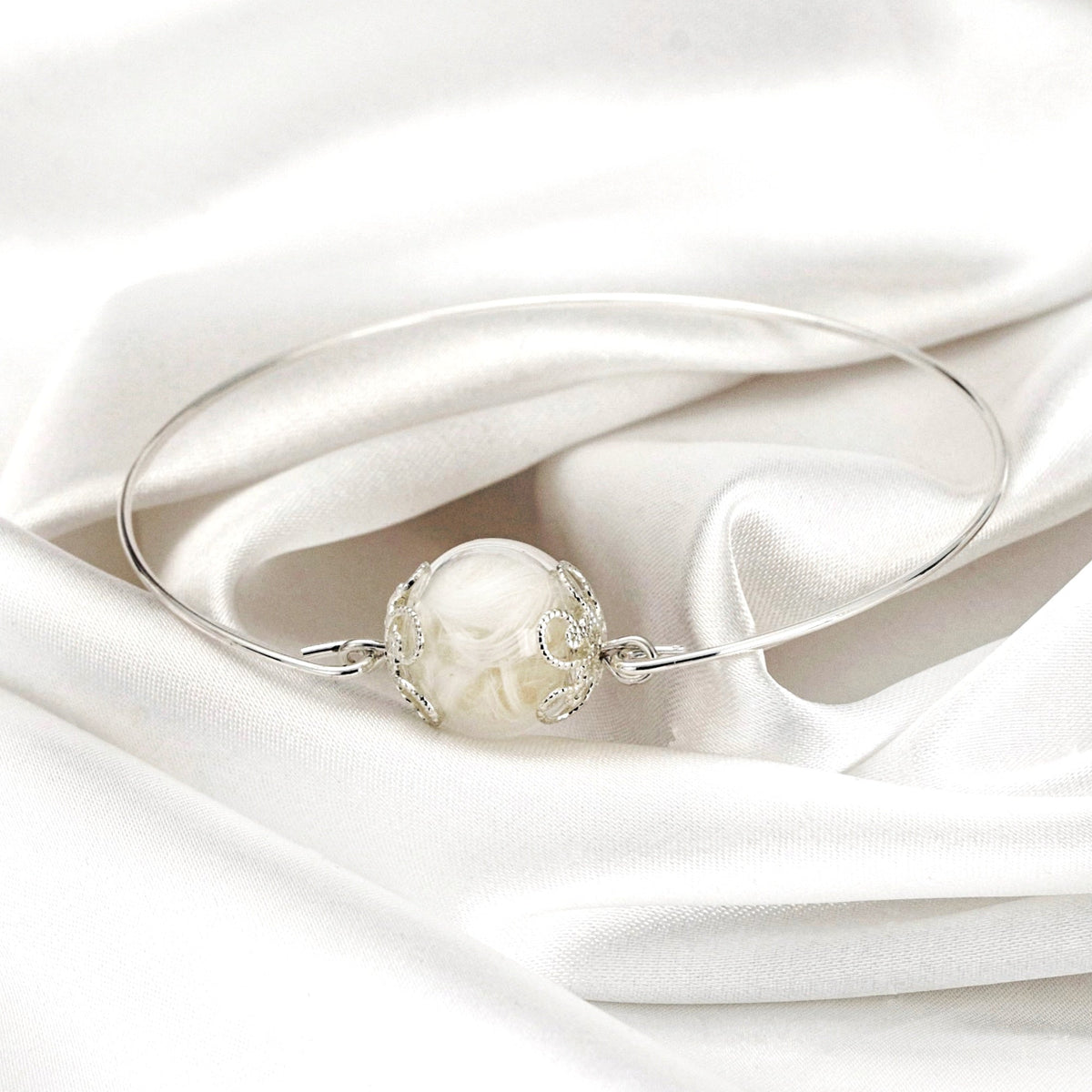 Bangle with real feathers - Engelsfeder Jewelry - RETARM-11