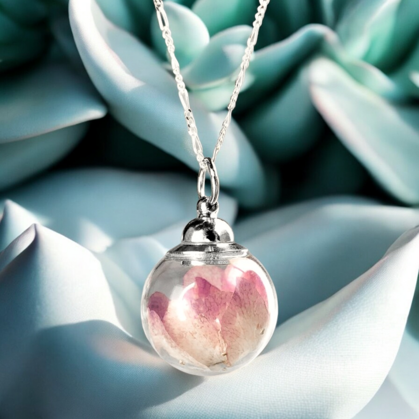 Real Cherry Blossom — 925 Sterling Silver Chain