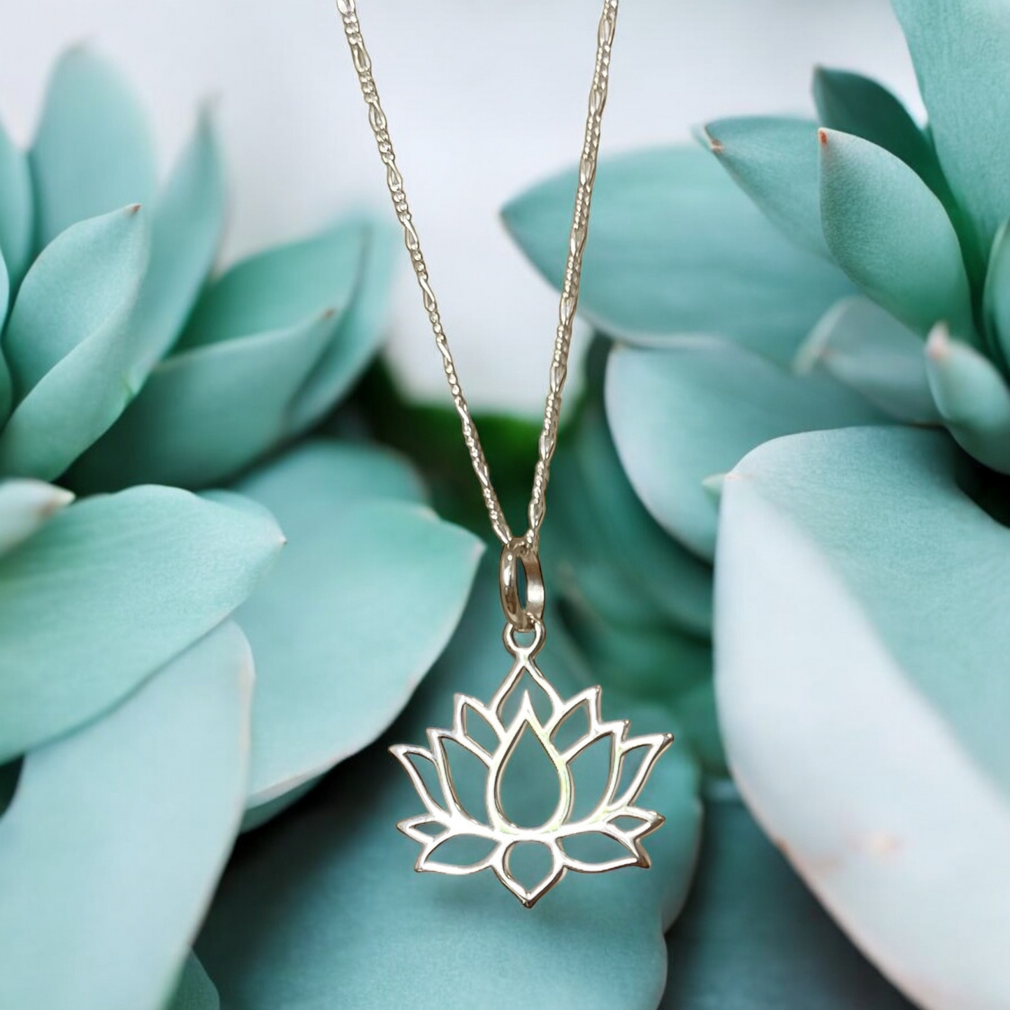 925 Sterling Silver Necklace with Lotus Pendant - Symbol of Purity…