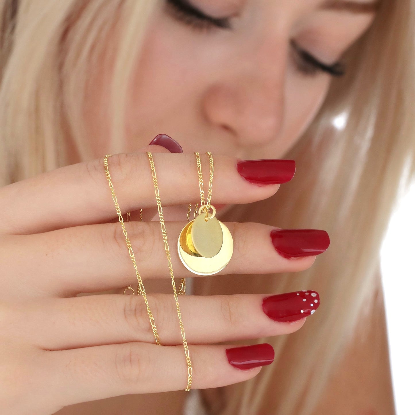925 sterling gilded engraving chain - customizable