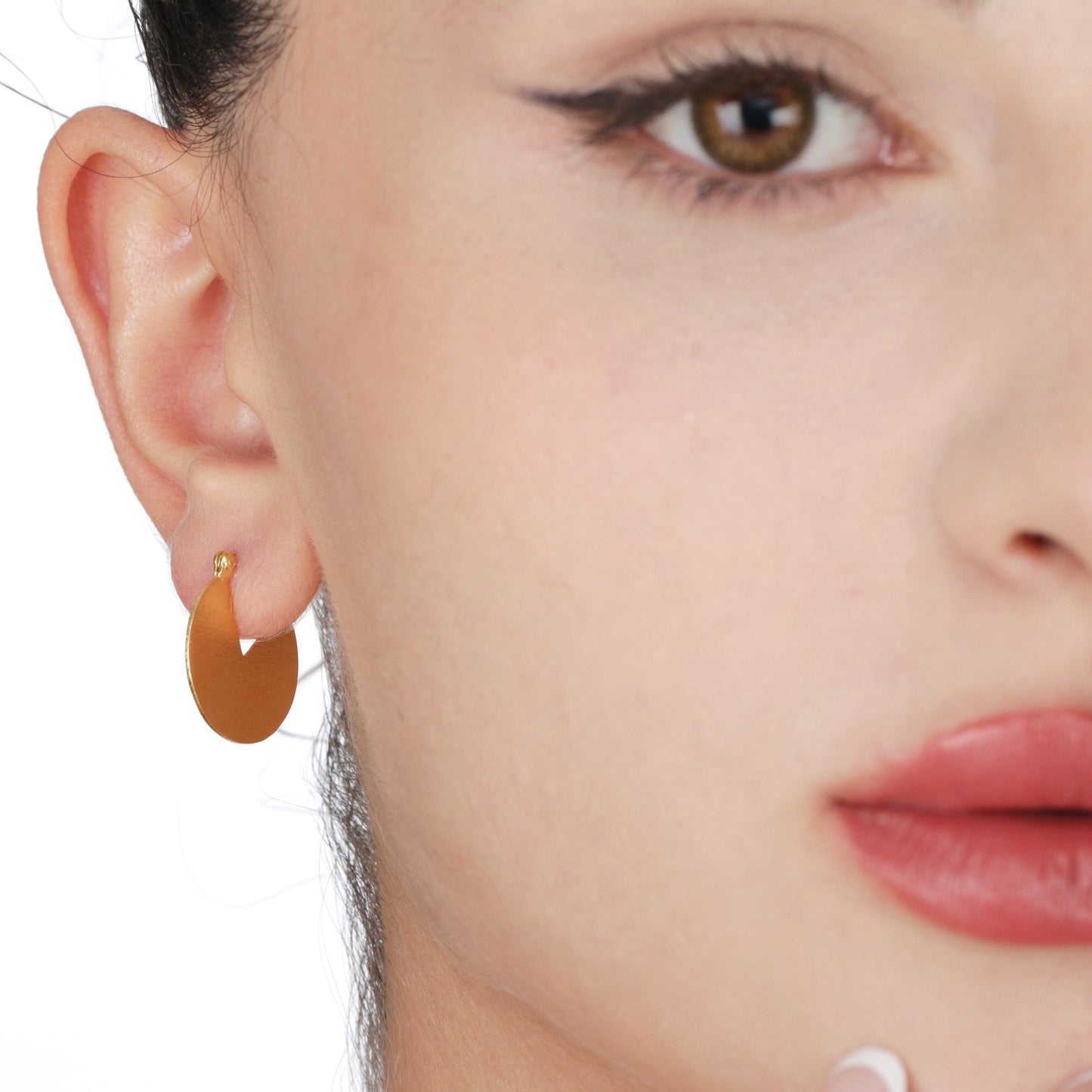 925 Sterling Gold Plated Earrings Moonlight