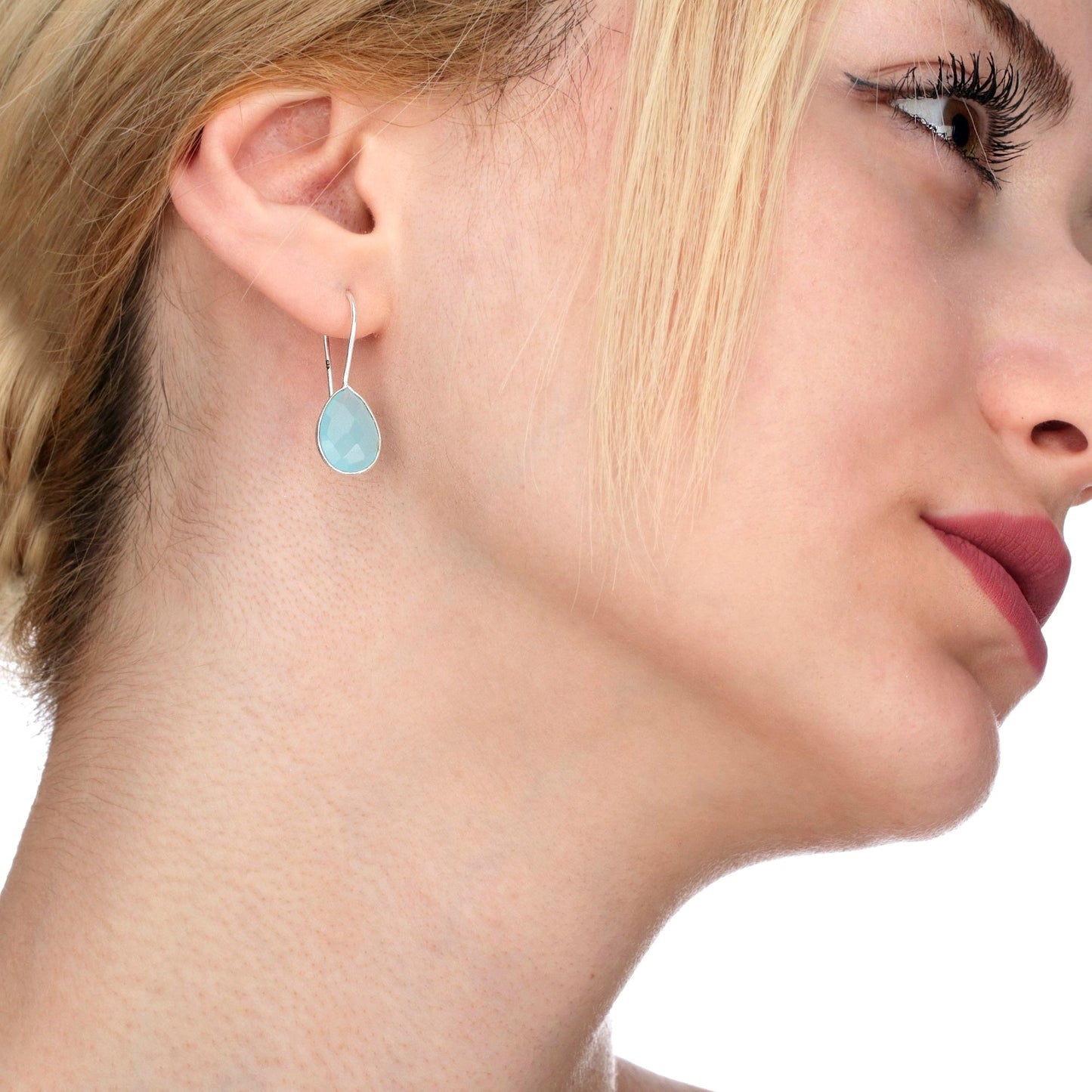 Aquamarine Earrings - 925 Sterling Silver Luxurious Gemstone Earrings