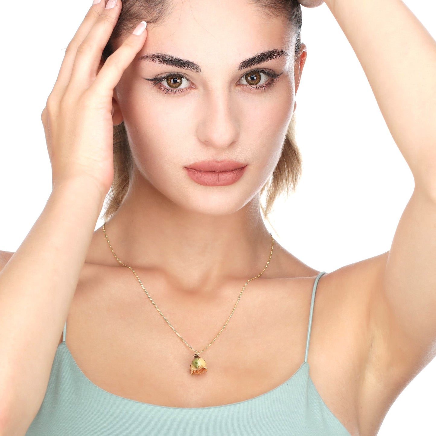 925 Real Saffle Rose Sterling Silver Chain