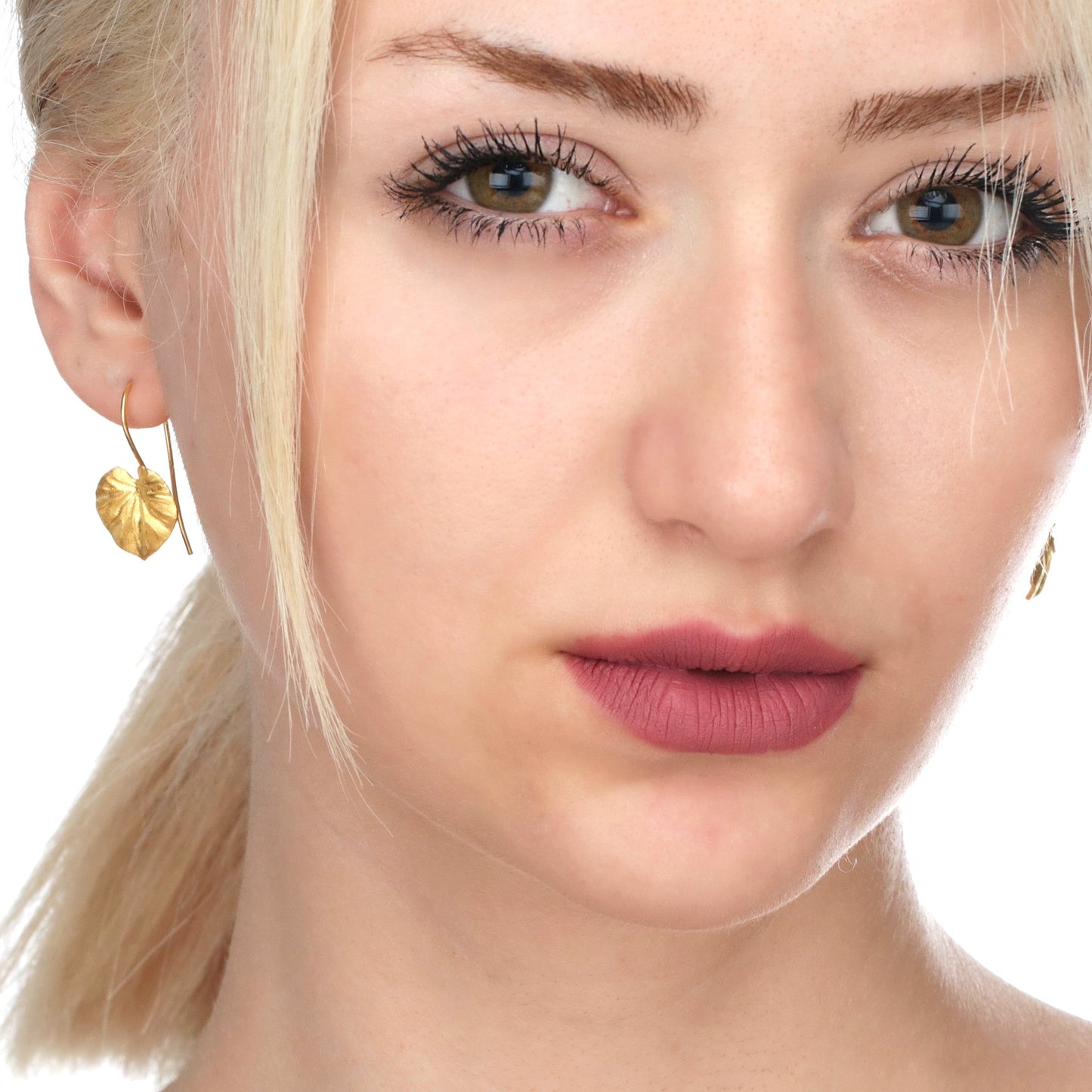 Tropical Earrings 925 Sterling Gold Gilded Monstera Leaf Earrings — 23