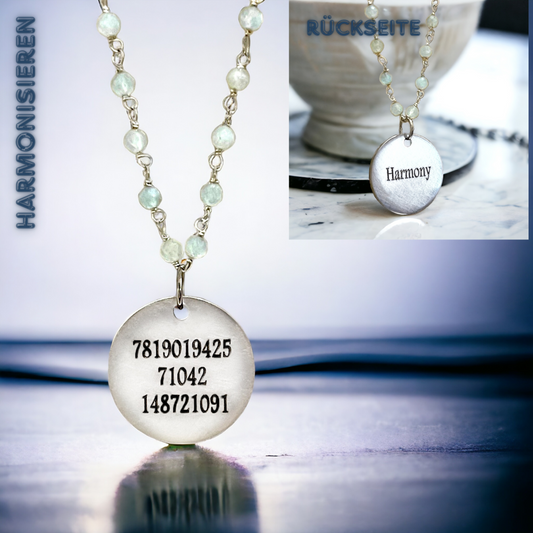 Personalized Aquamarine Necklace with Engravable Pendant: Grigori…