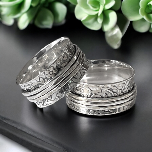 925 Sterling Silver Spinner / Meditation Ring