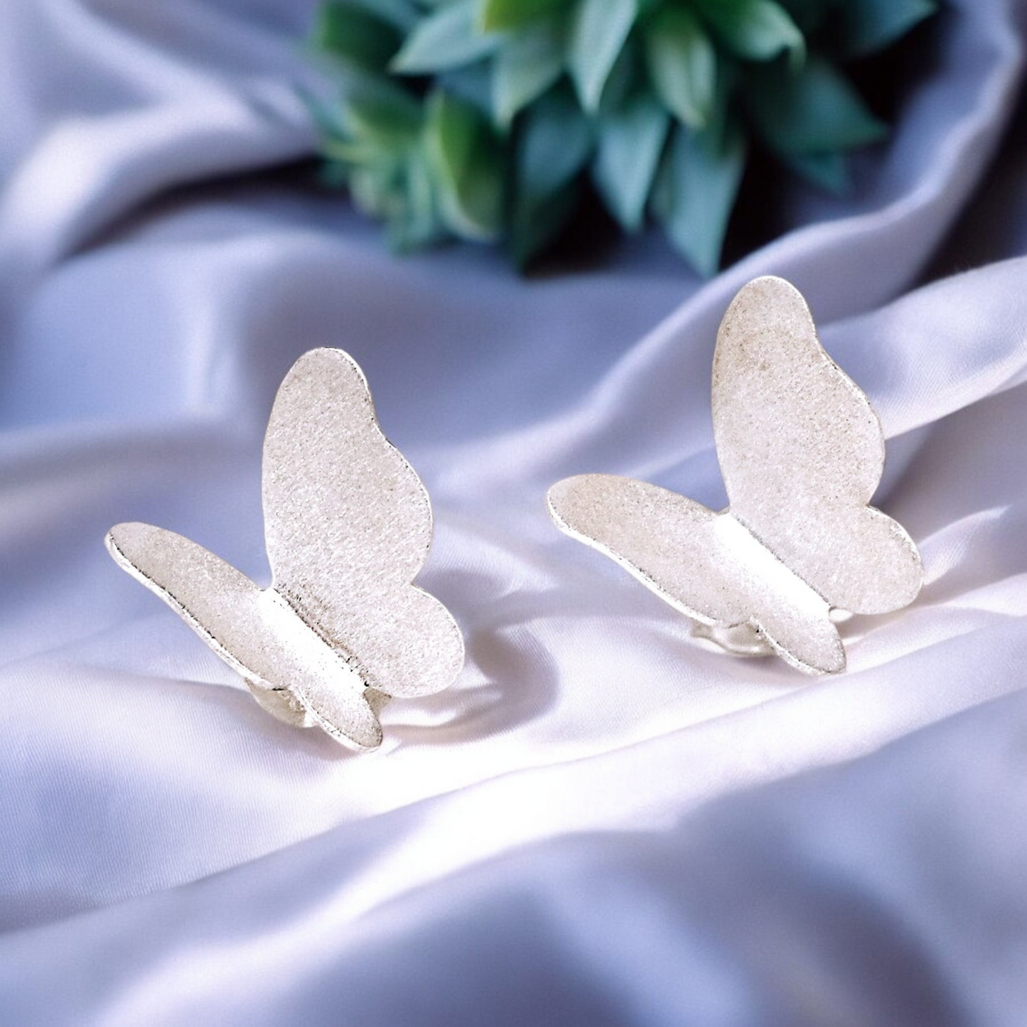 Mini Butterflies Stud Earrings - Minimalist 925 Sterling Silver…