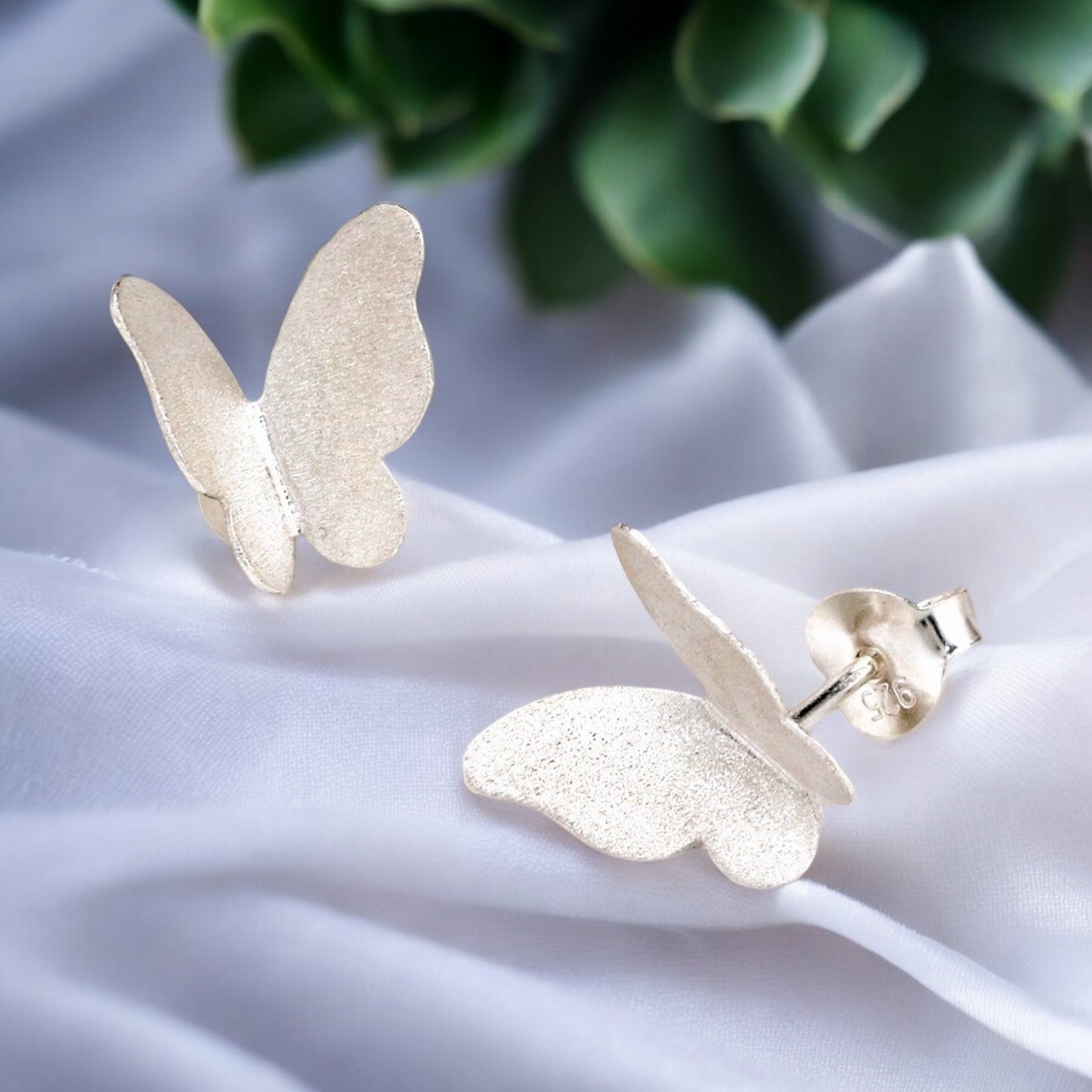 Mini Butterflies Stud Earrings - Minimalist 925 Sterling Silver…