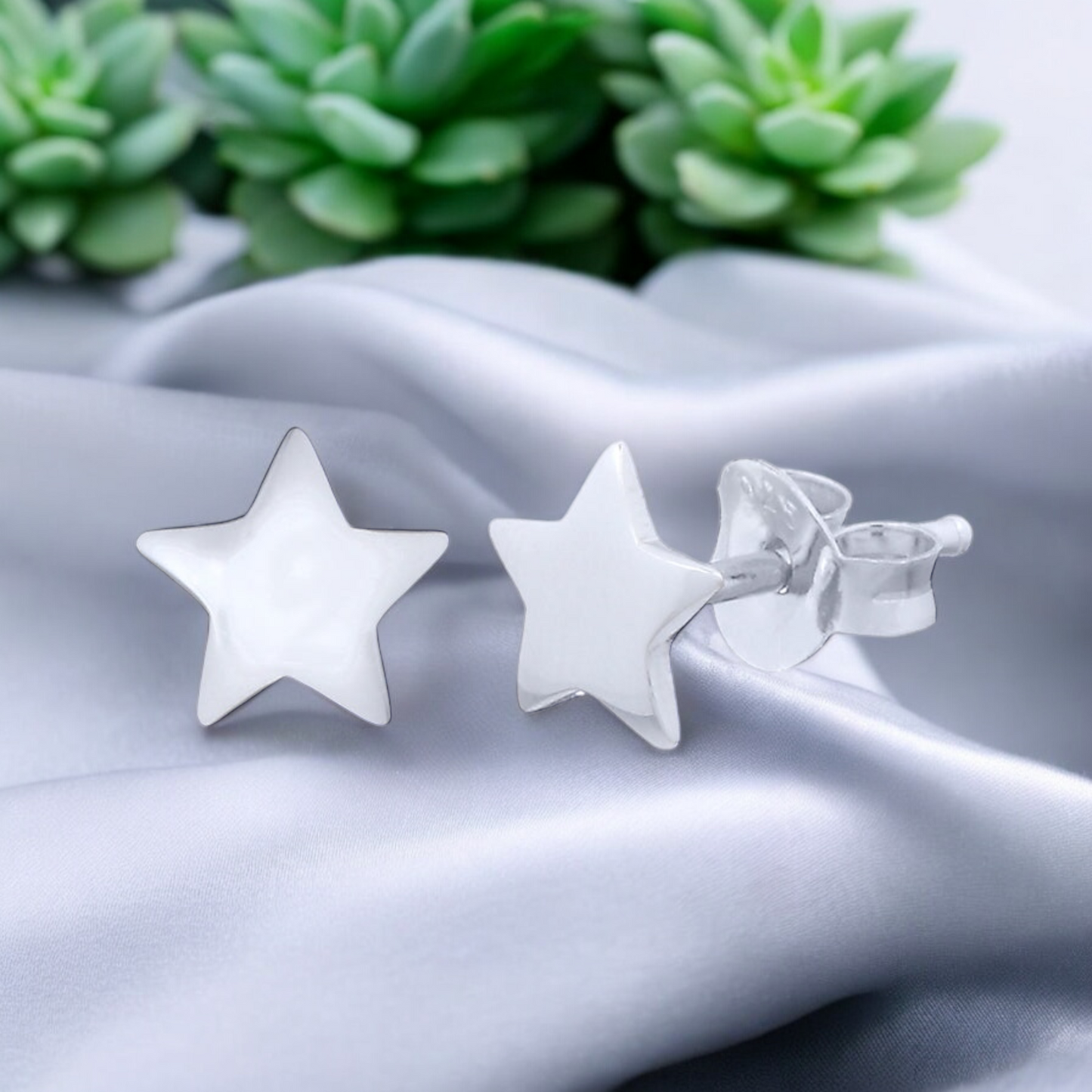 stars — Mini 925 sterling silver stud earrings