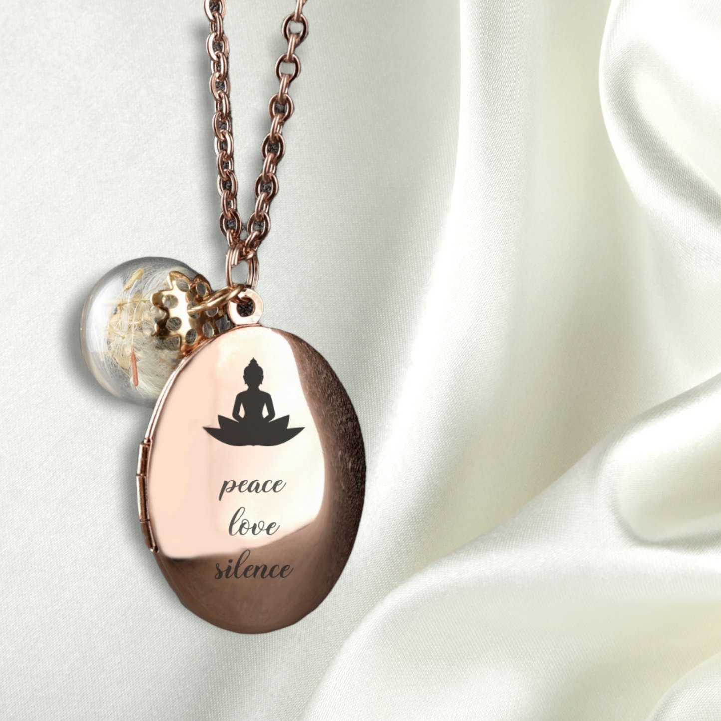 Photo medallion necklace with your photo - Pust flower trailer…