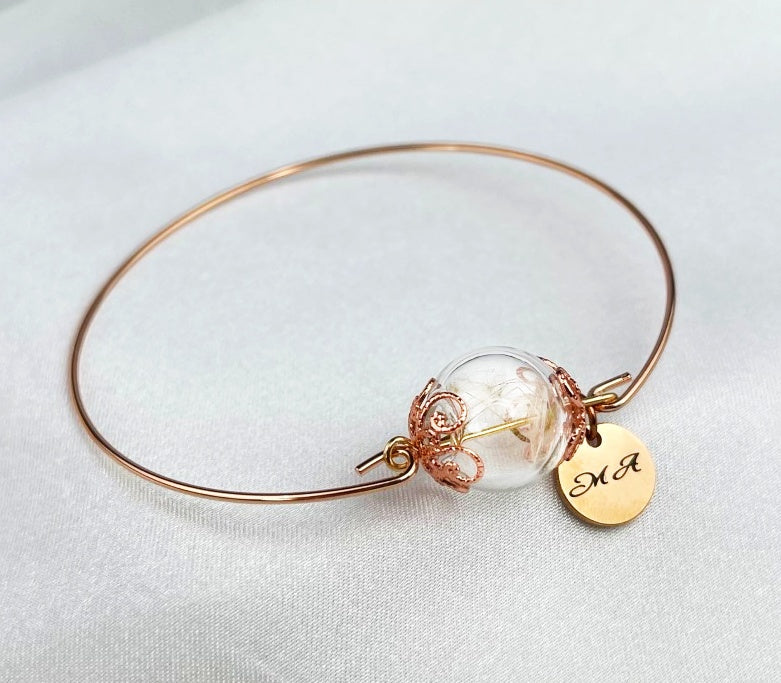 Pustflumen Seeds Rosegold Bangle - Rosevergolder Nature Jewelry…