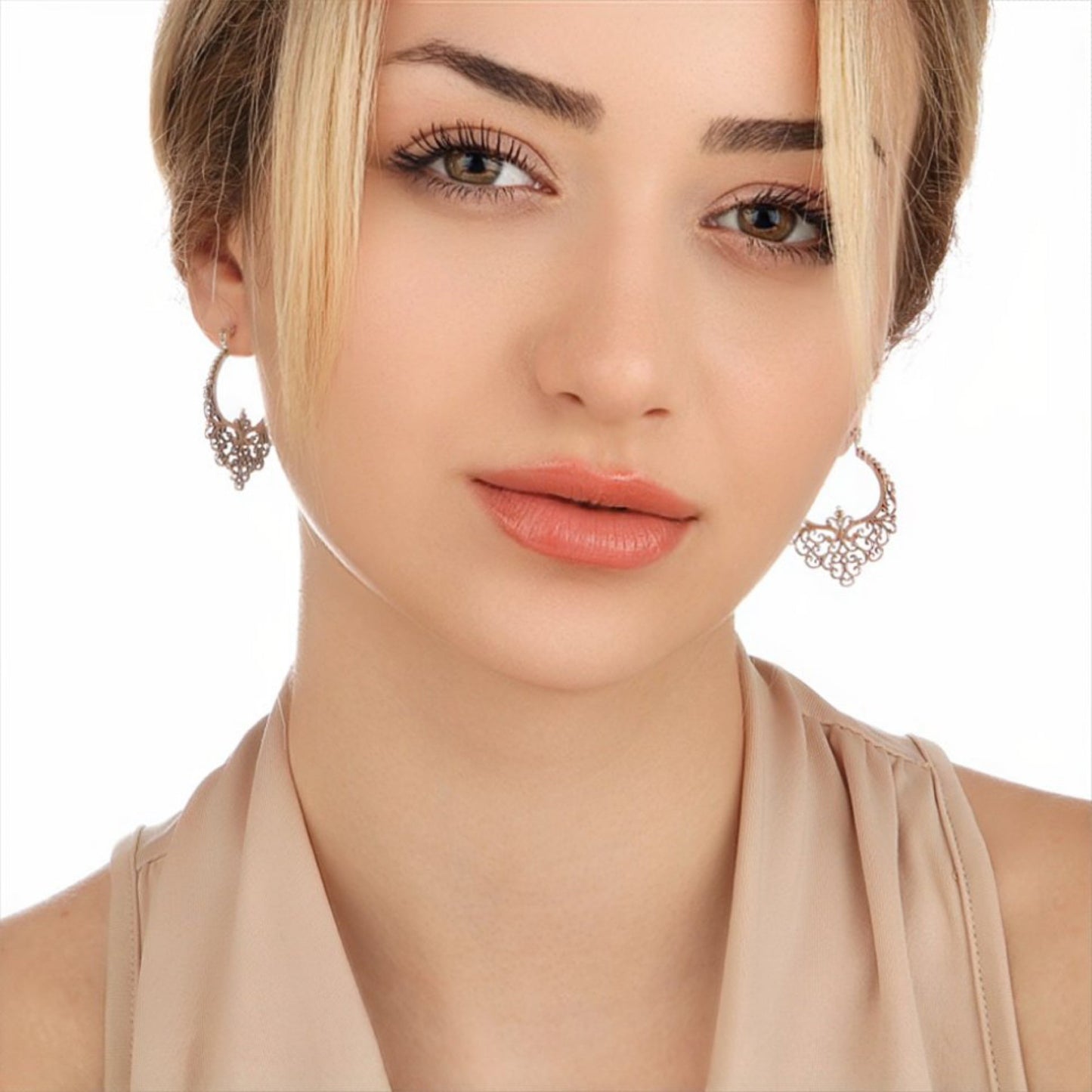Good Karma Silver Lace Creolen - 925 Sterling Bohemian Style…