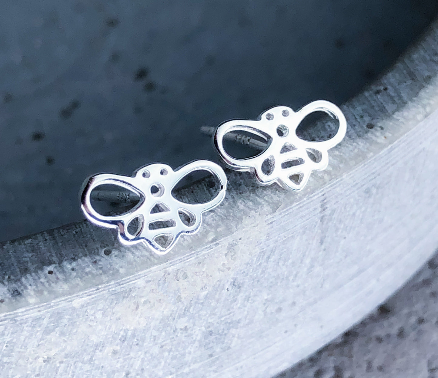 Bees — Mini 925 Sterling Silver Studs — 112