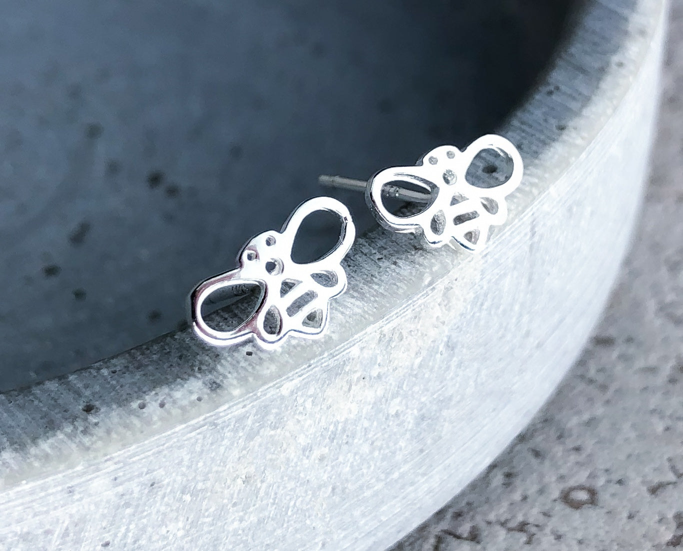 Bees — Mini 925 Sterling Silver Studs — 112