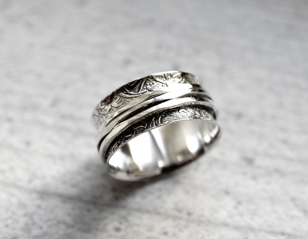 925 Sterling Silver Spinner / Meditation Ring