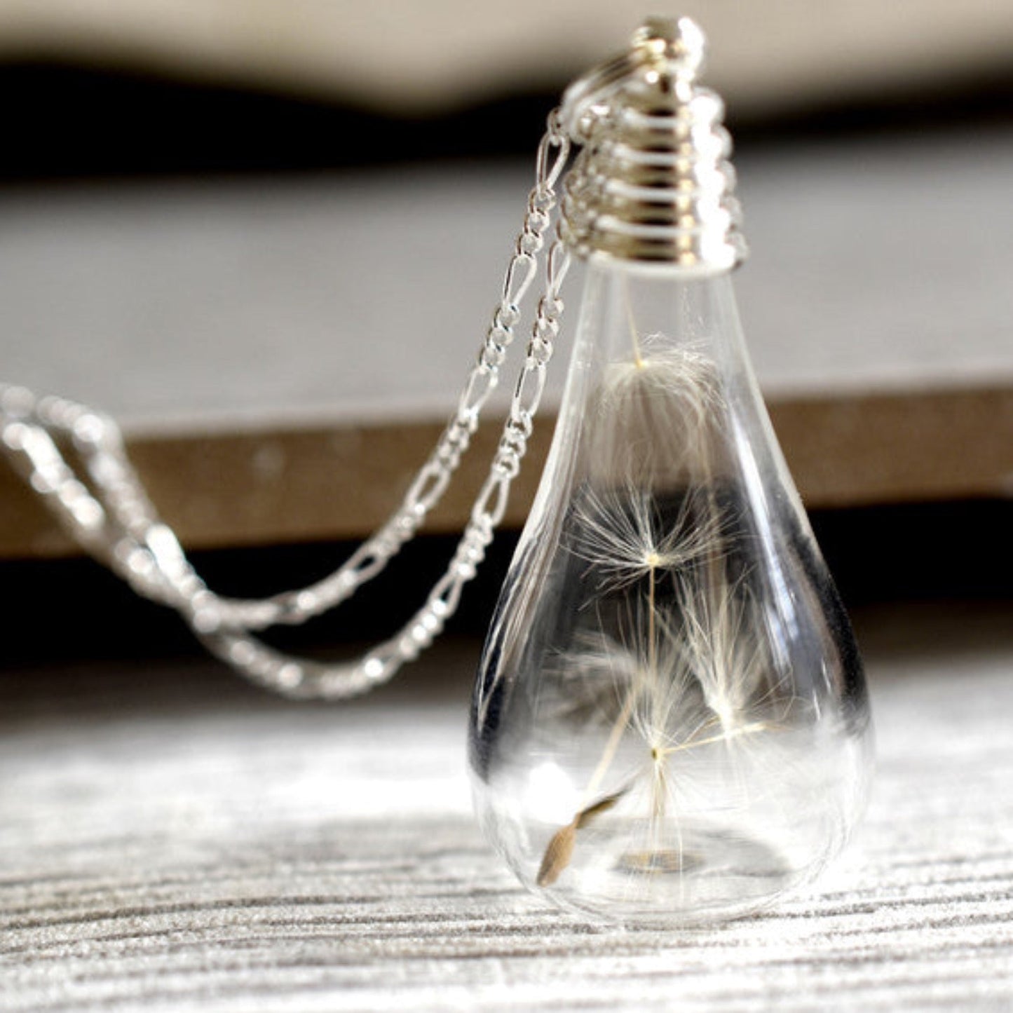 925 Minimalist Silver Dandelion Chain