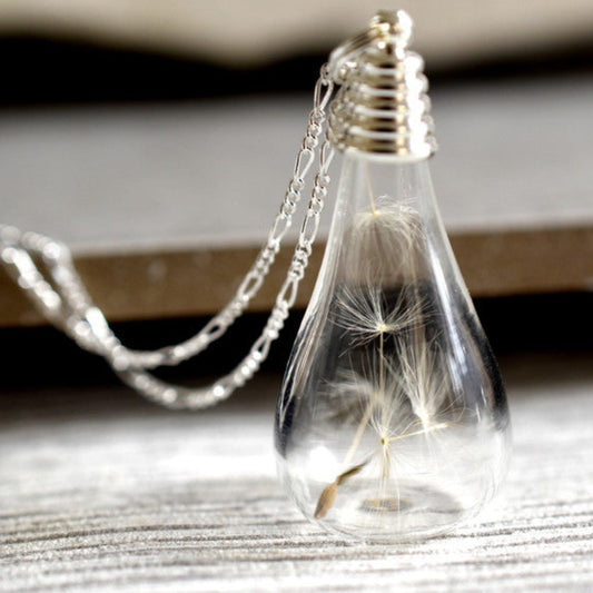 925 Minimalist Silver Dandelion Chain
