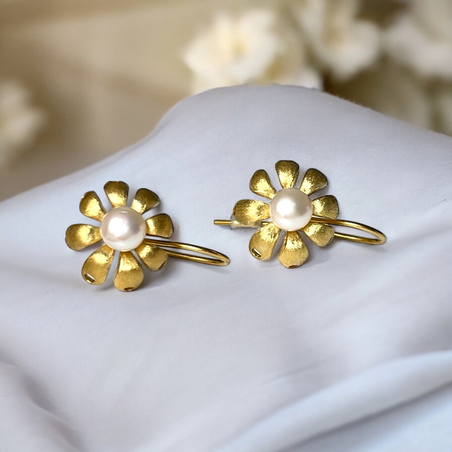 Botanical Earrings made of 925 Sterling Silver – Matte, with…