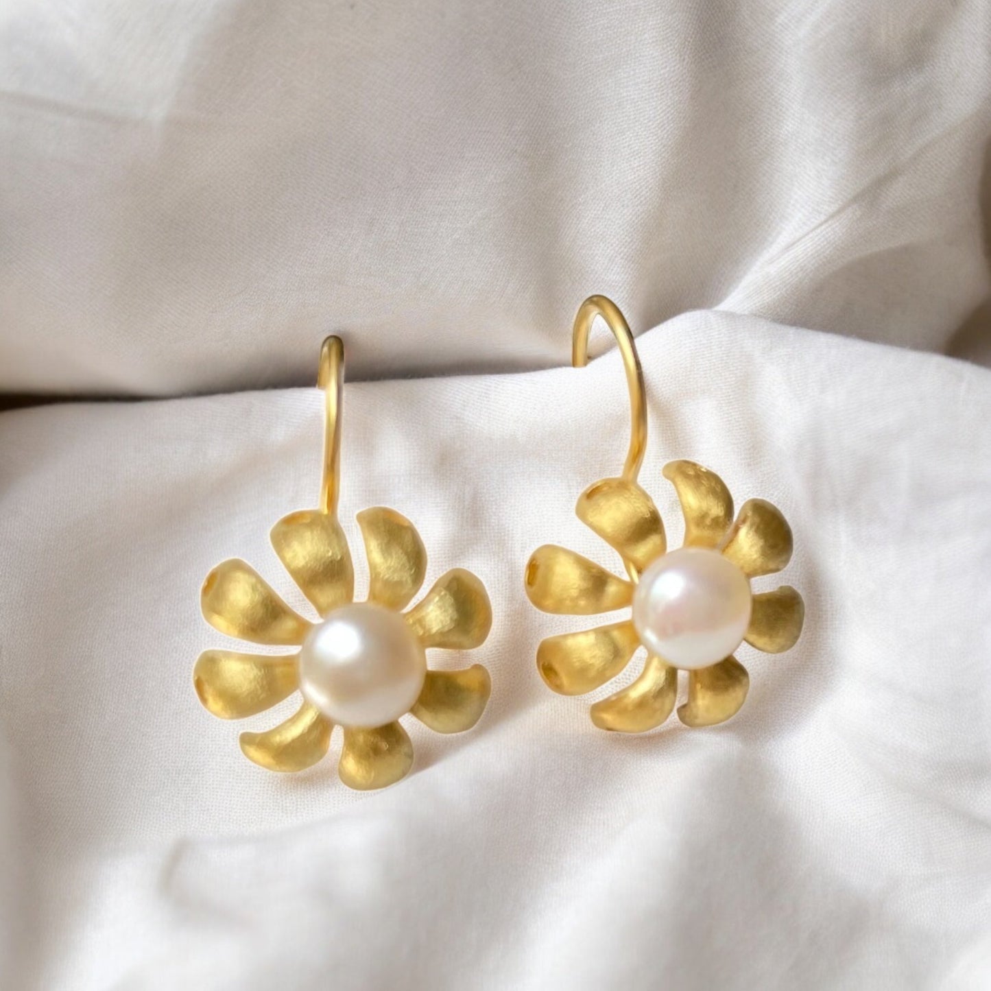 Botanical Earrings made of 925 Sterling Silver – Matte, with…