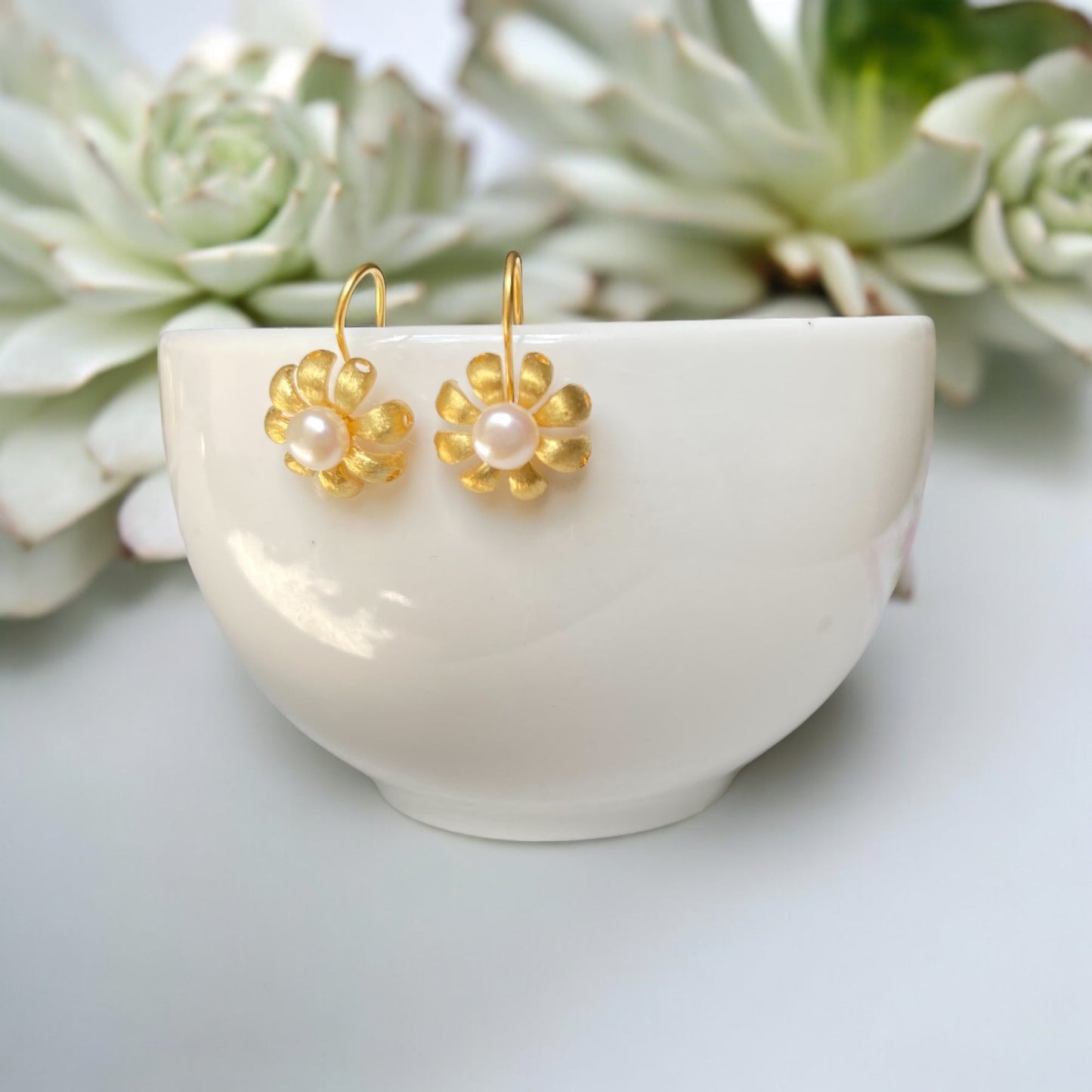 Botanical Earrings made of 925 Sterling Silver – Matte, with…