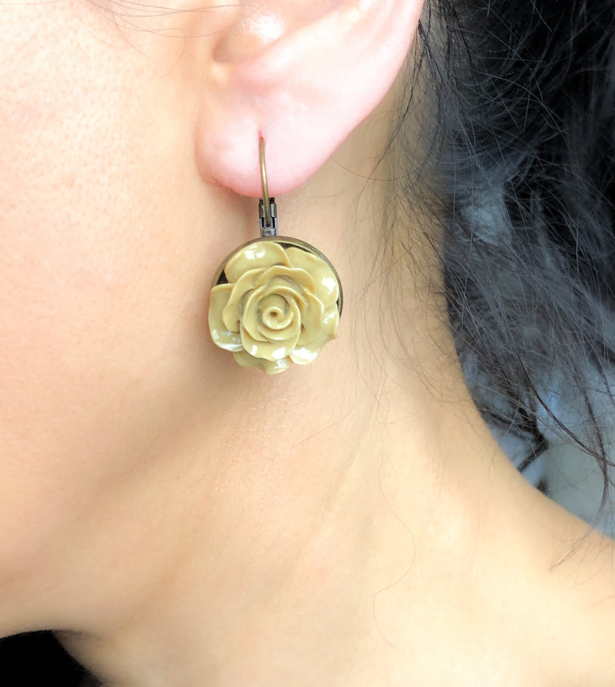 HERBSTROSEN Bronze Earrings in vintage style