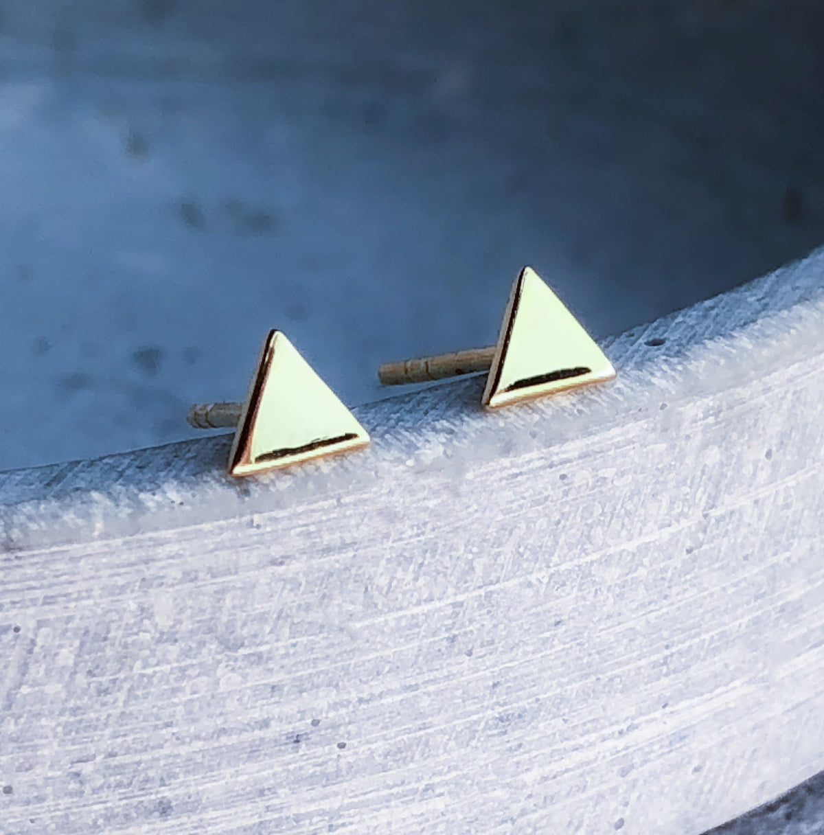 Geometric Mini Stud Earrings - 925 Sterling Gold Gold-Plated - OHR925-35