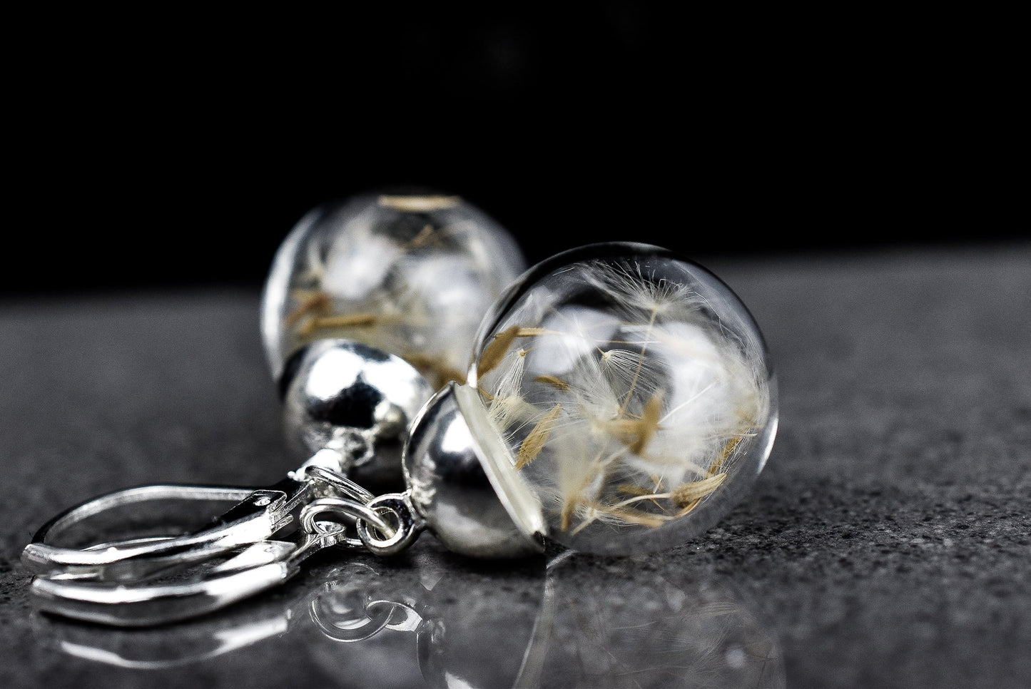 Make a wish! Real Dandelion Earrings