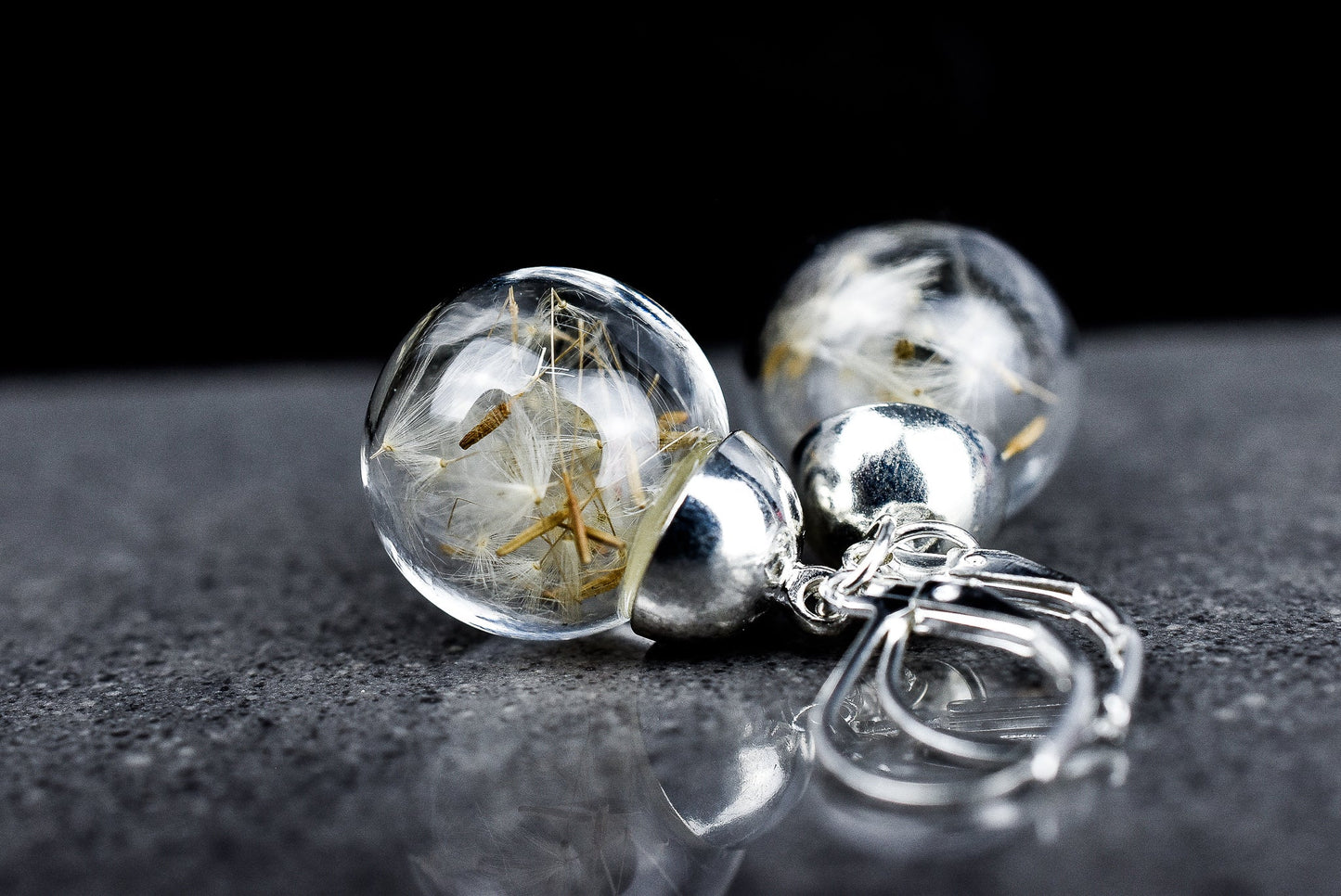 Make a wish! Real Dandelion Earrings