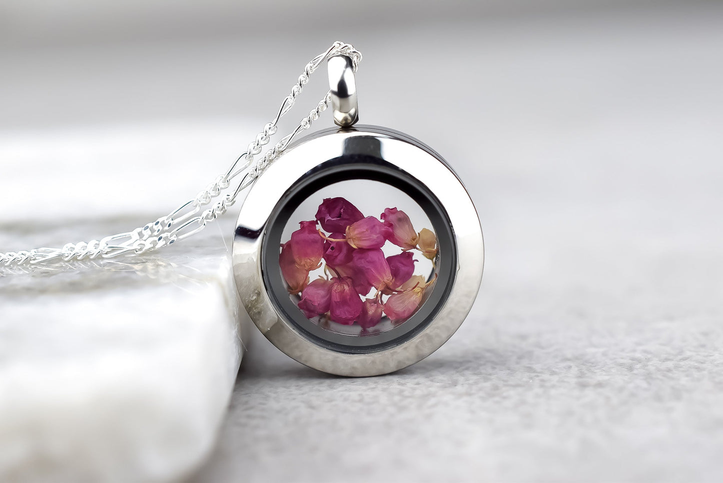 925 Heather Mini Locket Chain