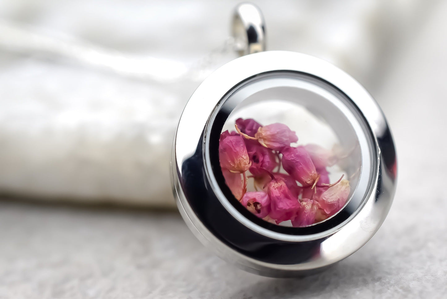 925 Heather Mini Locket Chain