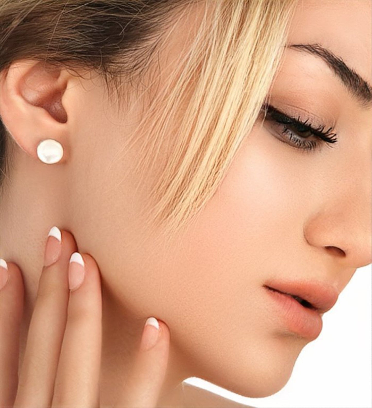 Pearl Mini Stud Earrings - 925 Sterling Silver Minimalist Earrings — 128