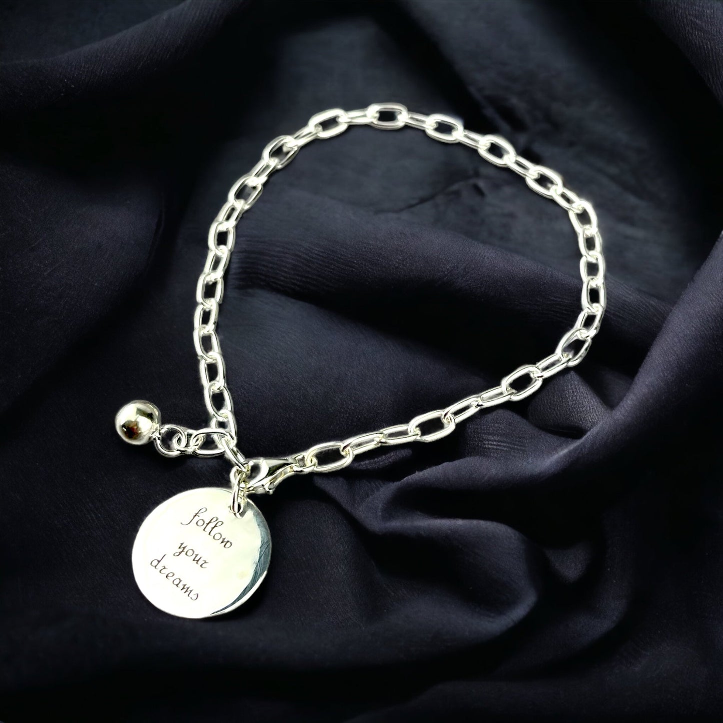 Follow Your Dreams — 925 Sterling Silver Bracelet - One Size…