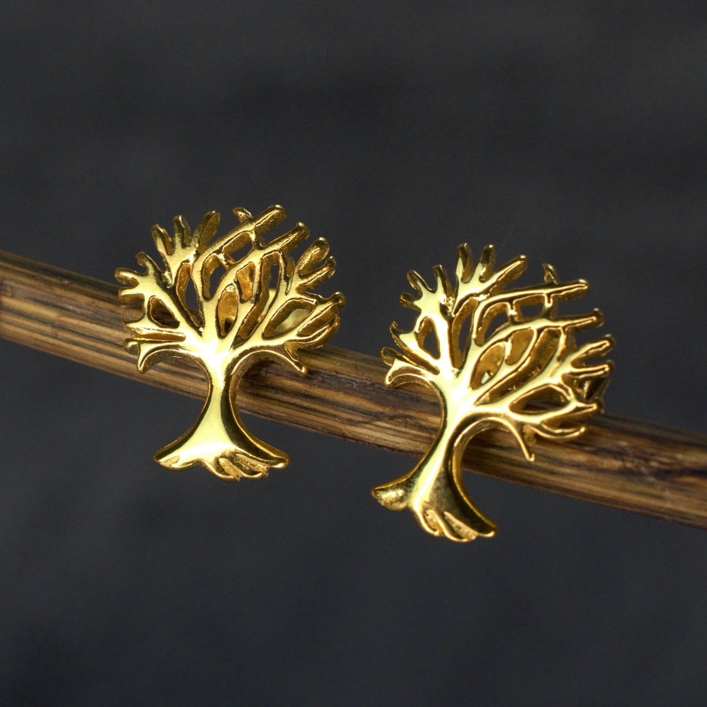 Lifebaum — 925 gold plated mini stud earrings — 109
