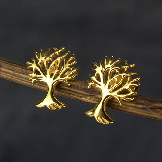 Lifebaum — 925 gold plated mini stud earrings — 109