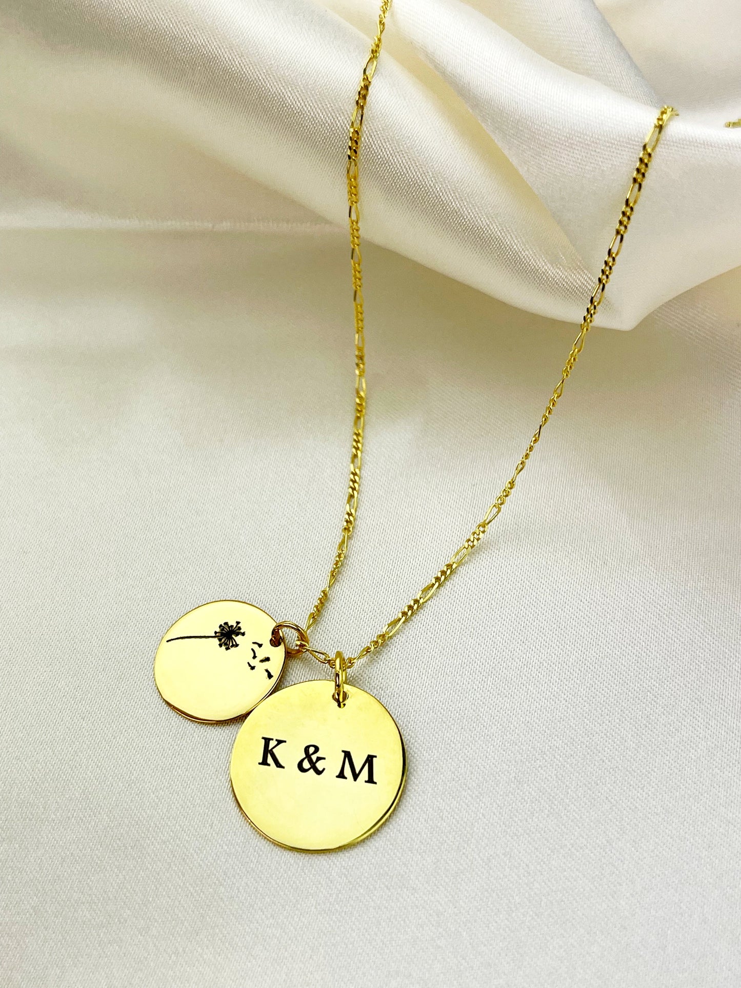 925 sterling gilded engraving chain - customizable