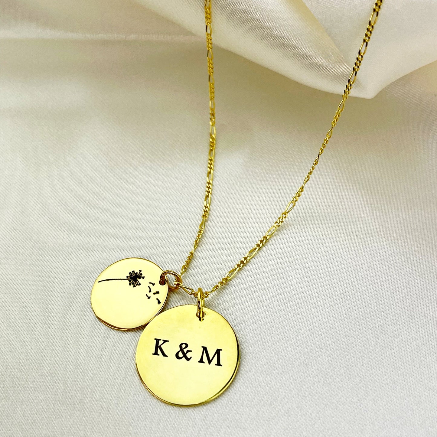 925 sterling gilded engraving chain - customizable