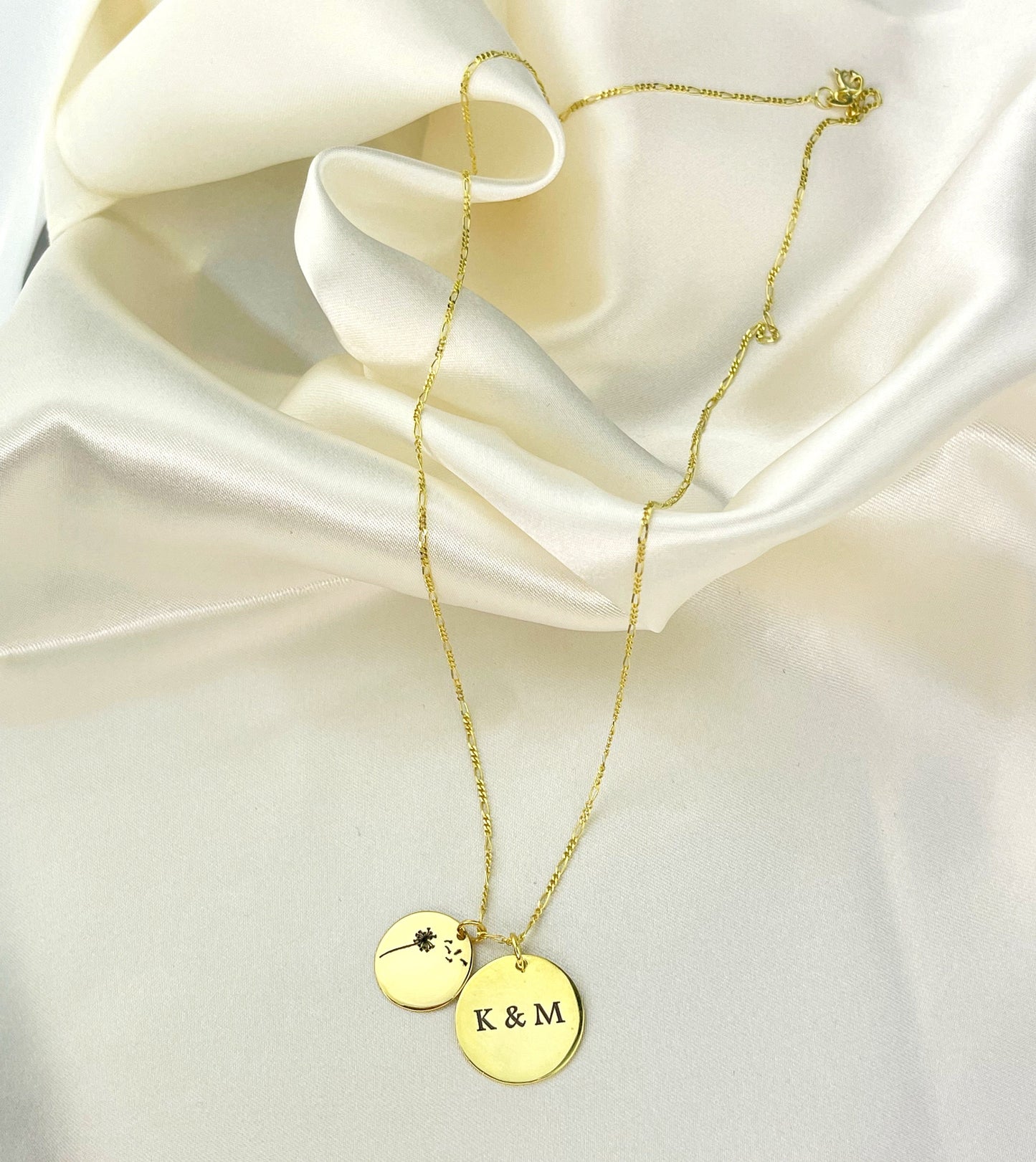 925 sterling gilded engraving chain - customizable