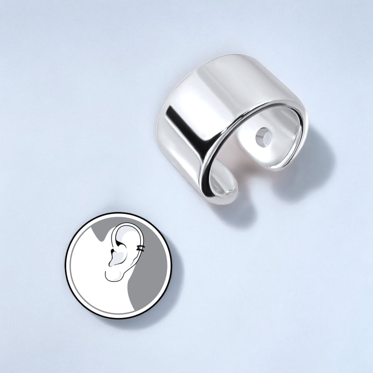 Minimalist ear cuff made of 925 sterling silver – OHR925-156
