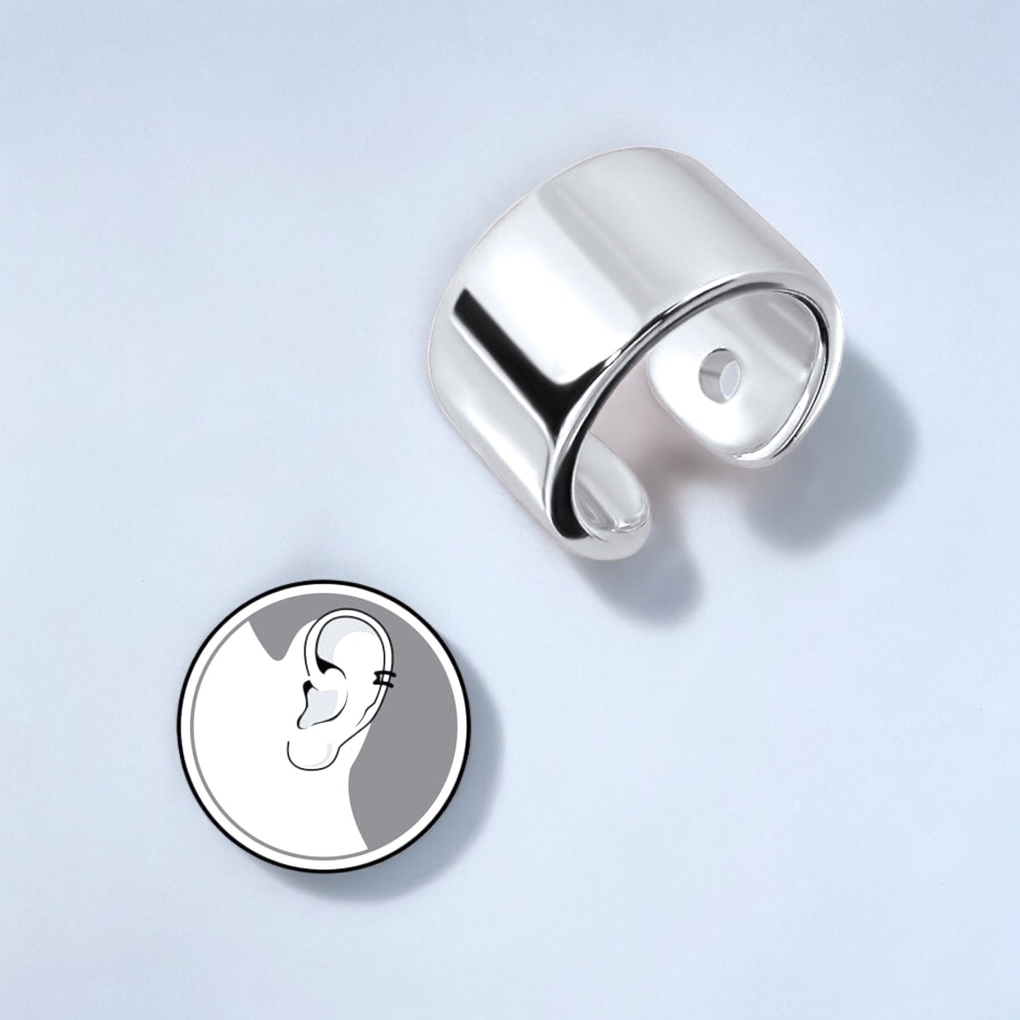 Minimalist 925 Sterling Silver Ear Cuff