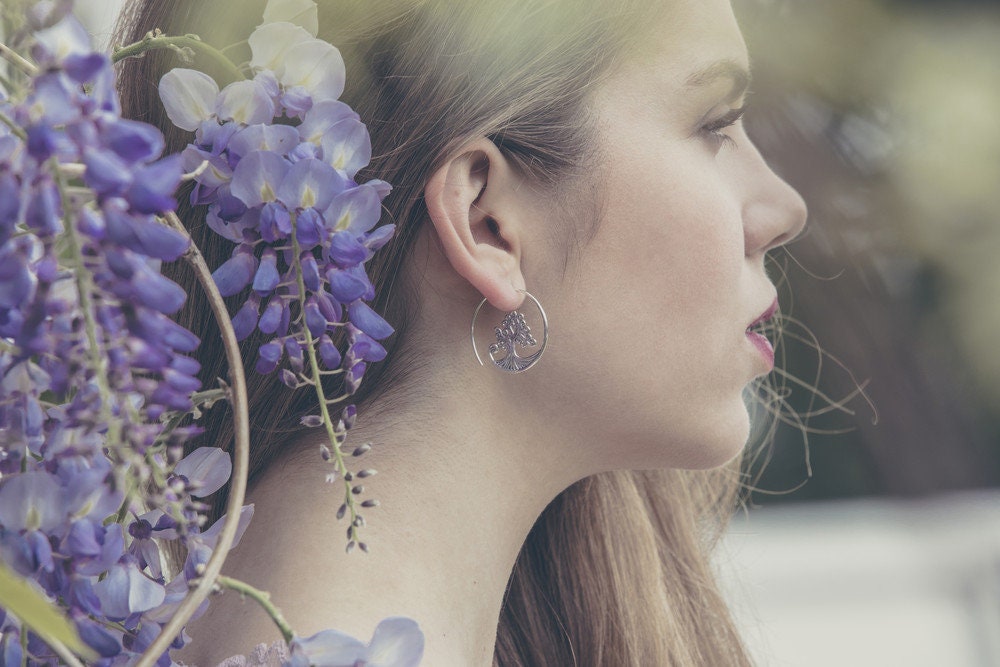 Grob Spiral Earrings - 925 Sterling Silver Tree of Life Earrings