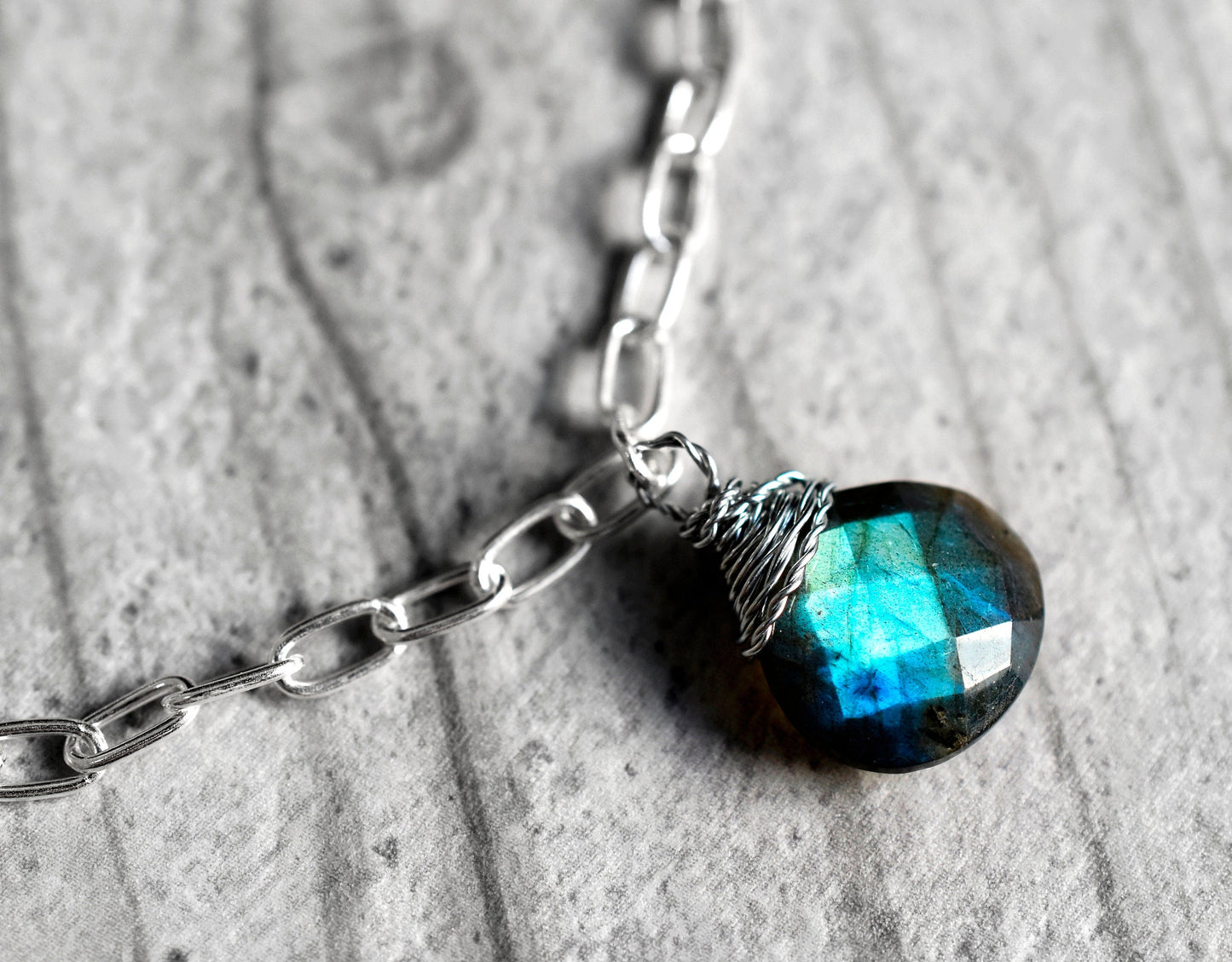 Labradorite Gemstone Bracelet - 925 Sterling Silver Meditation…