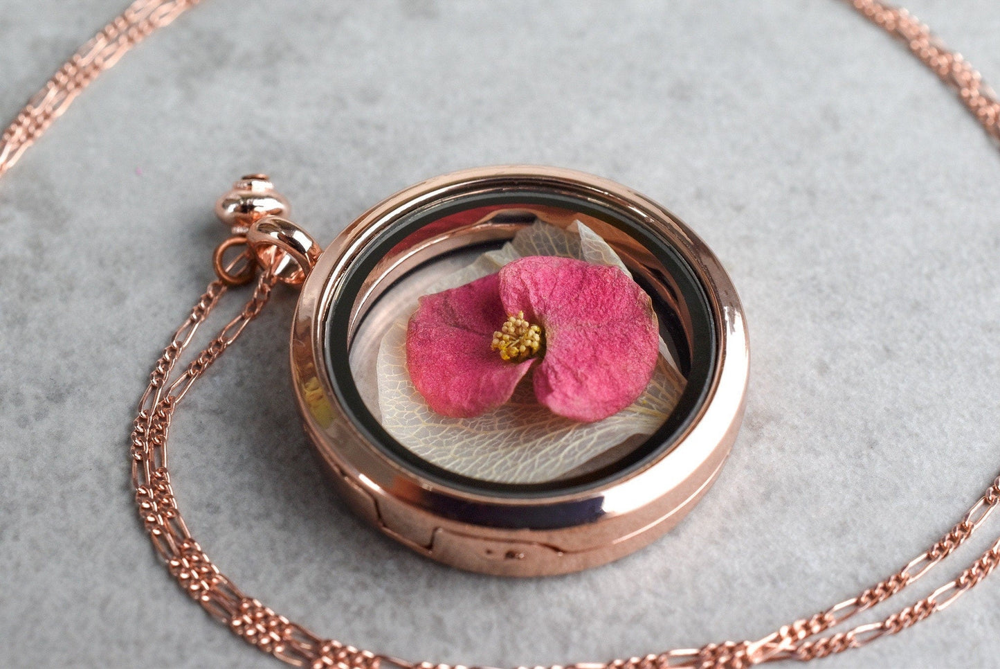 Christ Thorn Hydrangeable Glass Glass Medallion Chain - 925 Sterling…