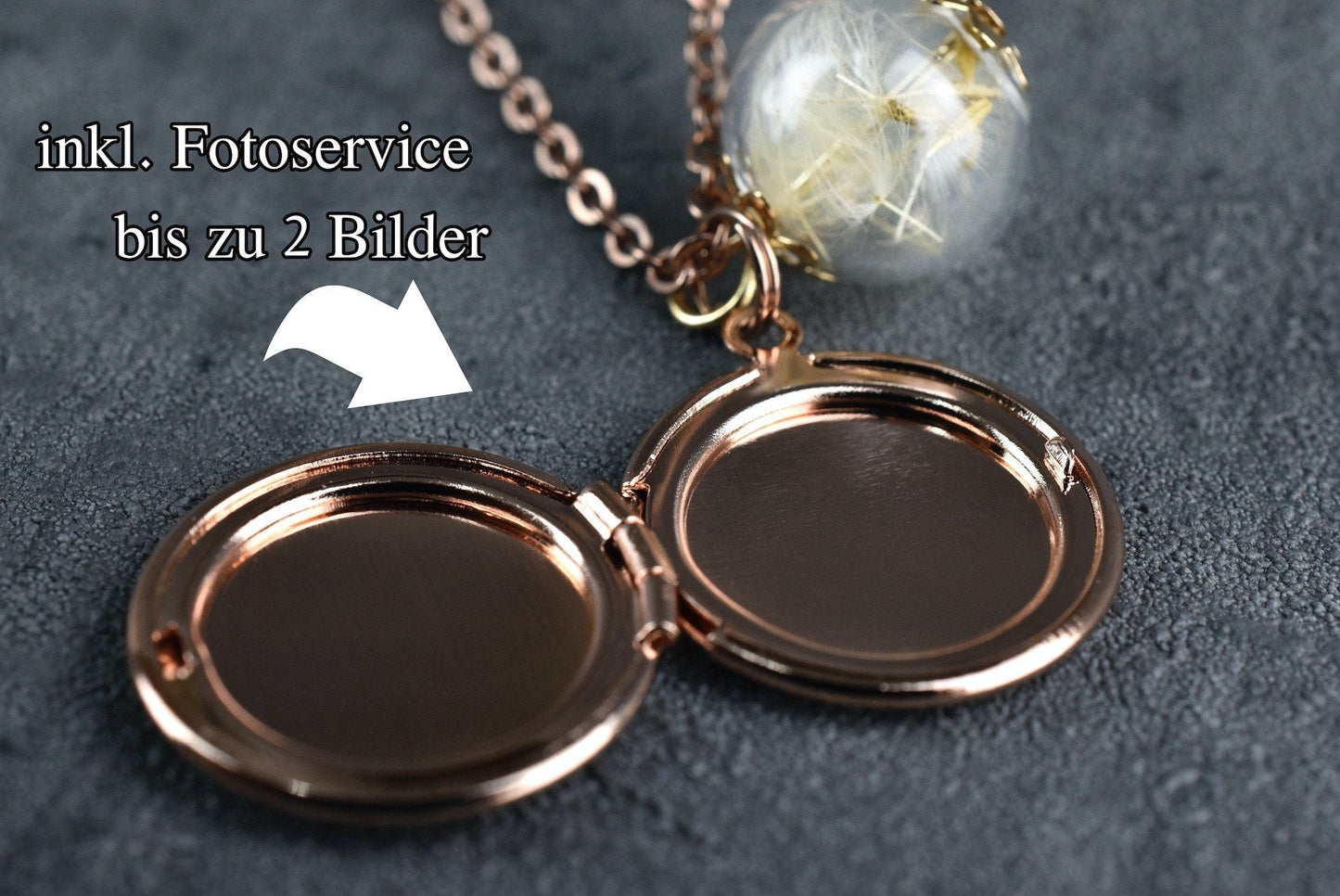 Rosegold Gold Plated Photo Dailly Chain with Pustflumen…