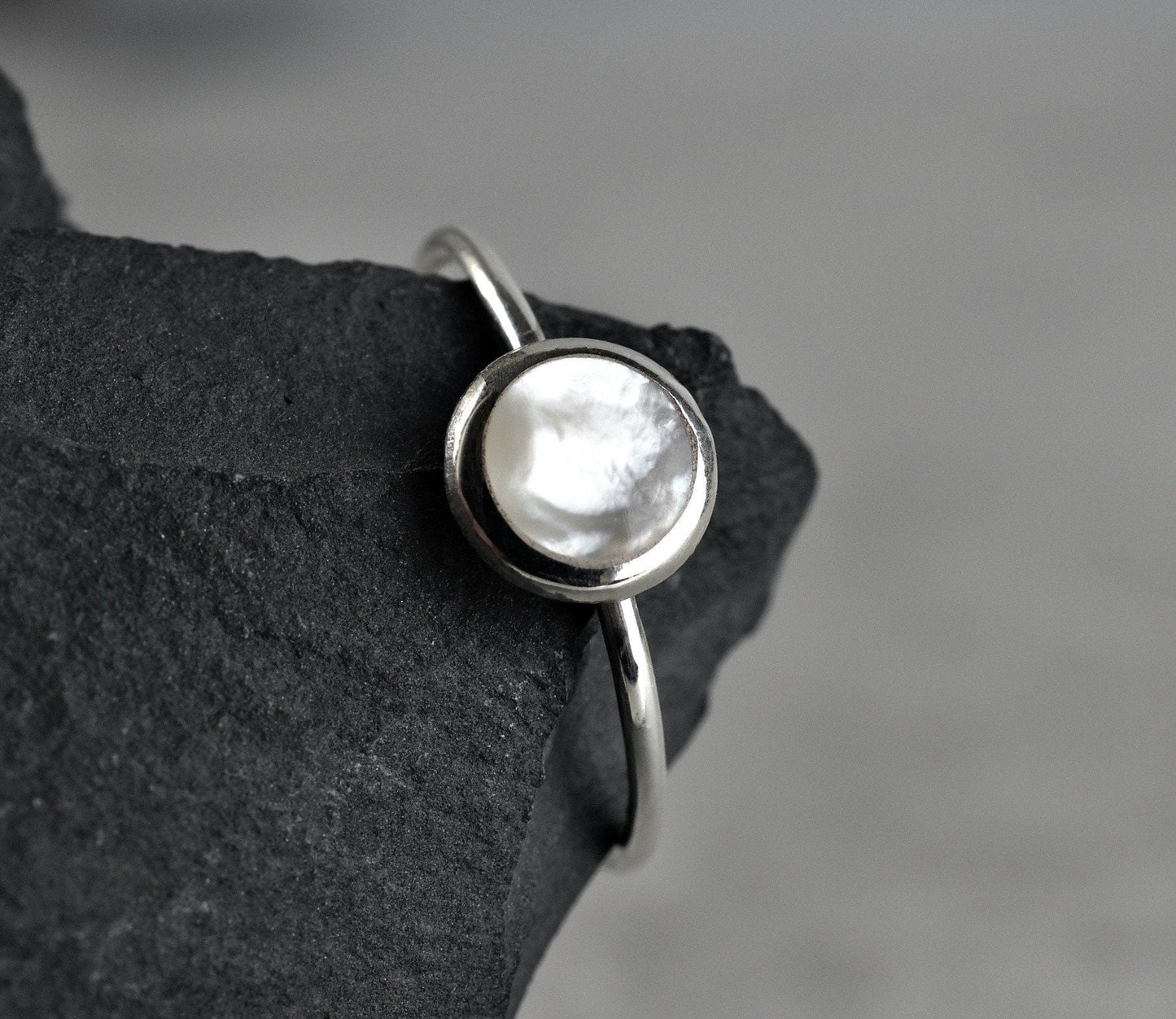Pearl Ring - 925 Sterling Silver Elegant Maritime Jewelry
