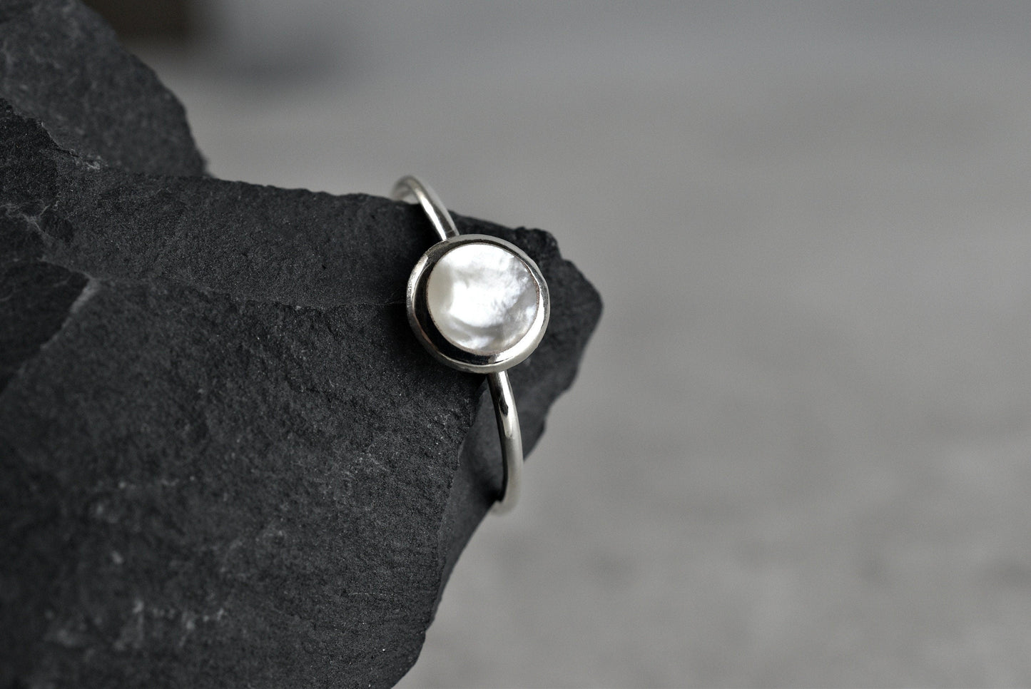 Pearl Ring - 925 Sterling Silver Elegant Maritime Jewelry
