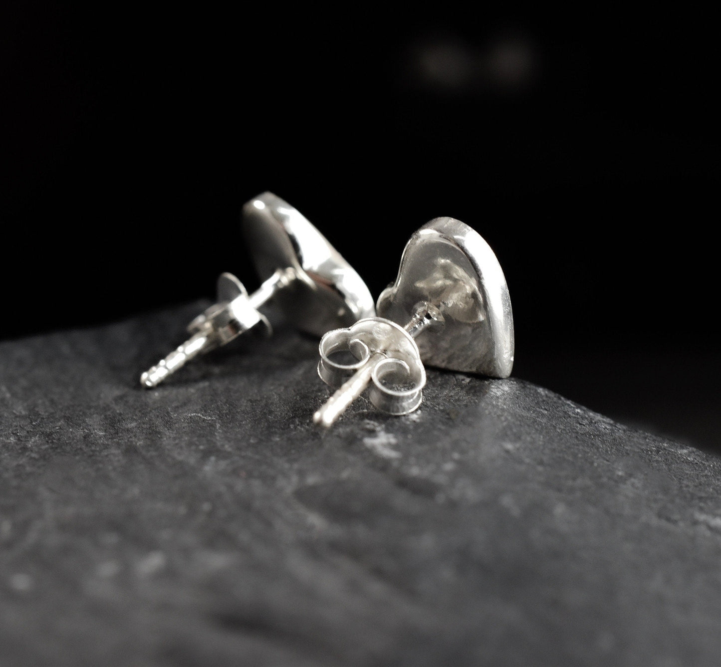 Heart-shaped mother of pearl earrings made of 925 sterling silver — 94